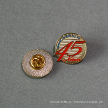 Runde Messing Metall Revers Pin Stamped Logo Badge (GZHY-LP-008)